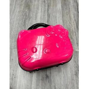 Hot Pink Hello Kitty Hardcase Makeup Travel Vanity Case –‎ Cute Cosmetic Bag